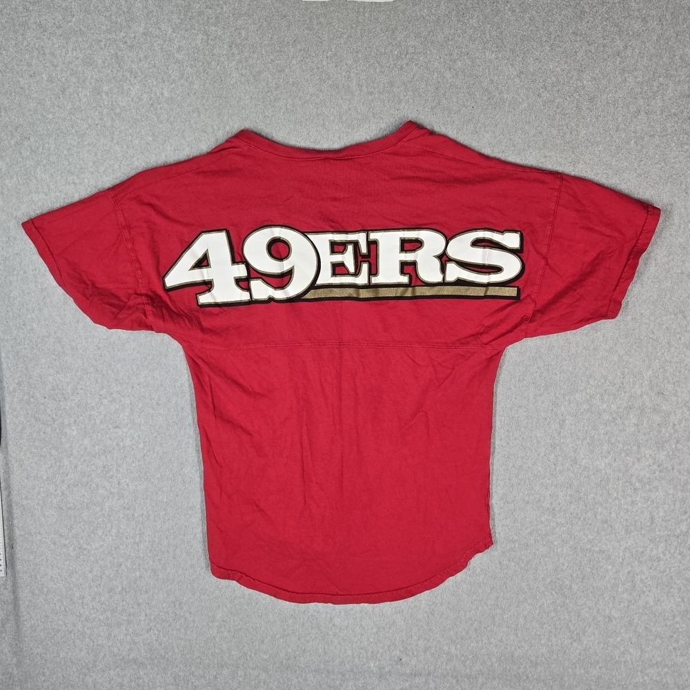 San Francisco 49ers Women Shirt S Red Fanatics Spirt Jersey Team Goal Line